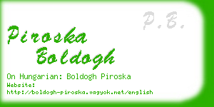 piroska boldogh business card